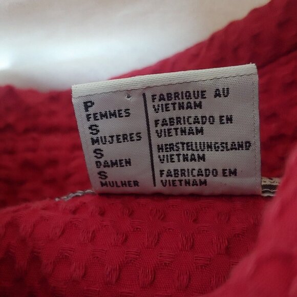 Columbia Womens Small Blouse Big Button Shirt Long Sleeve Collared Woven Rose - Picture 9 of 9